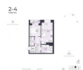 2-комн, 54 кв м, этаж 2/8 ул Фабричная, 26