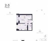 1-комн, 43 кв м, этаж 7/8 Фабричная улица, 26