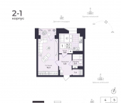 1-комн, 37 кв м, этаж 6/8 Фабричная улица, 26