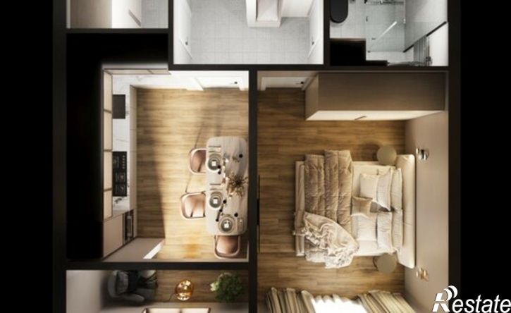 1-комн квартира в новом доме переулок Сальмана