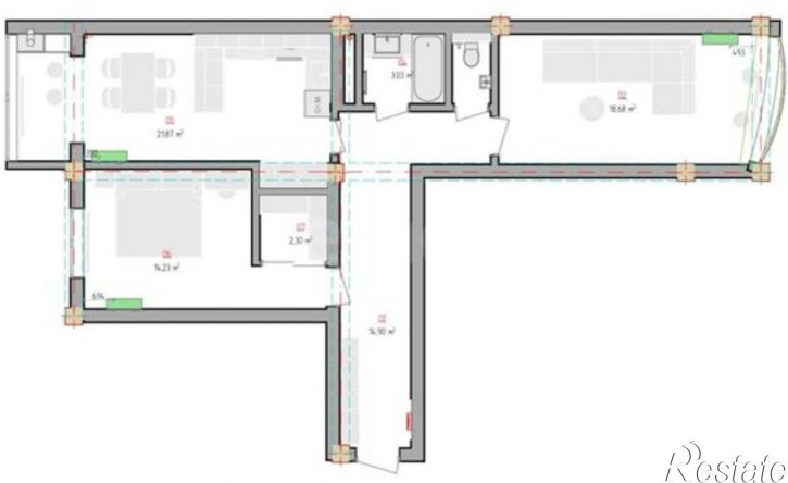 2-комн квартира улица Гейдара Алиева, 11В,  д. 11В