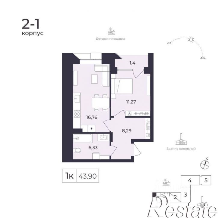 2-комн квартира в новом доме Фабричная улица, 26,  д. 26